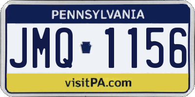 PA license plate JMQ1156