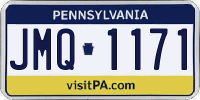 PA license plate JMQ1171