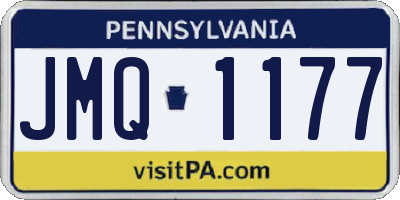 PA license plate JMQ1177