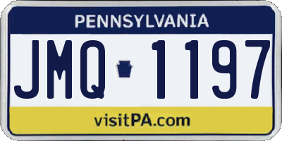 PA license plate JMQ1197