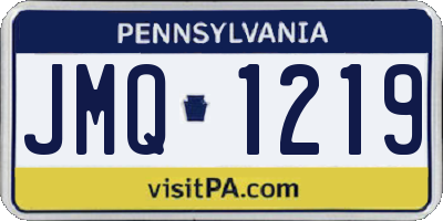 PA license plate JMQ1219