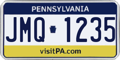 PA license plate JMQ1235