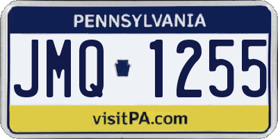 PA license plate JMQ1255
