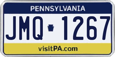 PA license plate JMQ1267