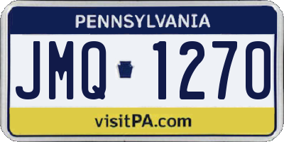 PA license plate JMQ1270
