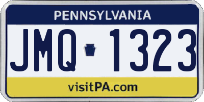 PA license plate JMQ1323