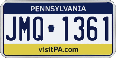 PA license plate JMQ1361