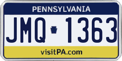 PA license plate JMQ1363