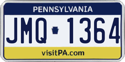 PA license plate JMQ1364