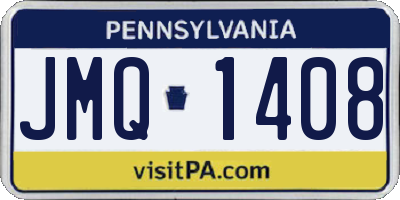 PA license plate JMQ1408