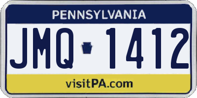 PA license plate JMQ1412