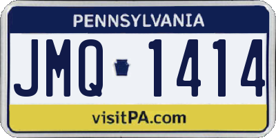 PA license plate JMQ1414