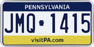 PA license plate JMQ1415