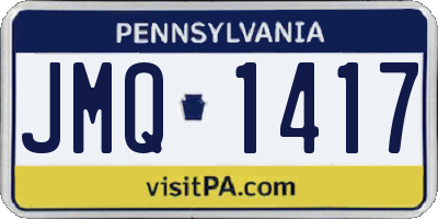 PA license plate JMQ1417