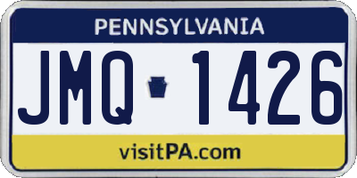PA license plate JMQ1426