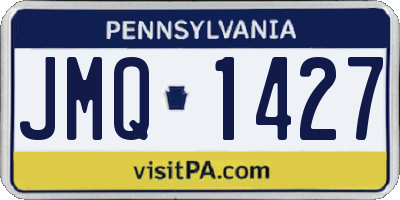 PA license plate JMQ1427
