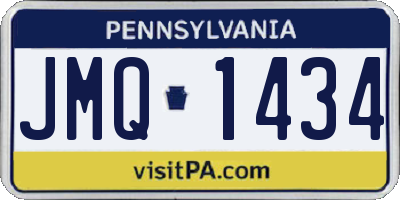 PA license plate JMQ1434