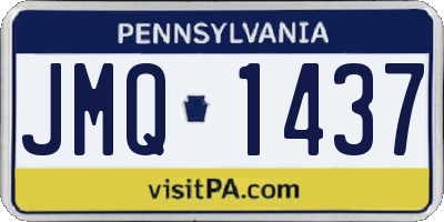 PA license plate JMQ1437