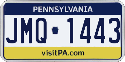 PA license plate JMQ1443