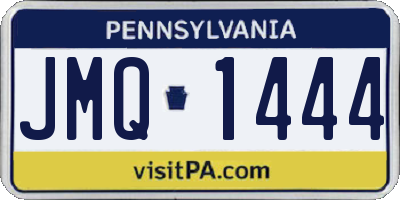 PA license plate JMQ1444