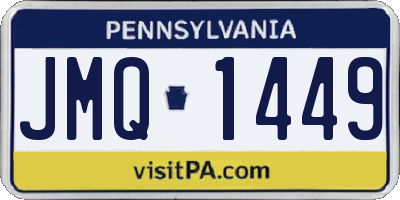 PA license plate JMQ1449