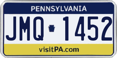 PA license plate JMQ1452