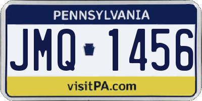 PA license plate JMQ1456