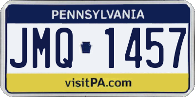 PA license plate JMQ1457