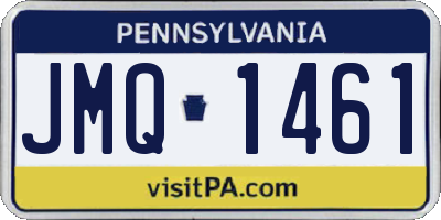 PA license plate JMQ1461