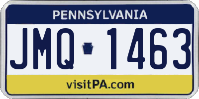 PA license plate JMQ1463