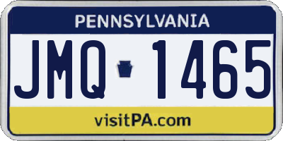 PA license plate JMQ1465
