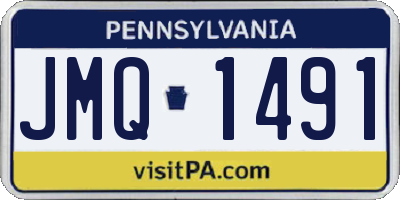 PA license plate JMQ1491