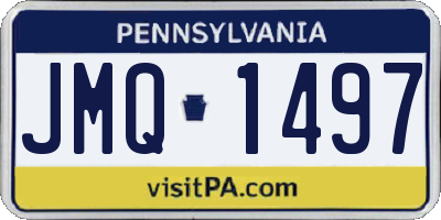 PA license plate JMQ1497