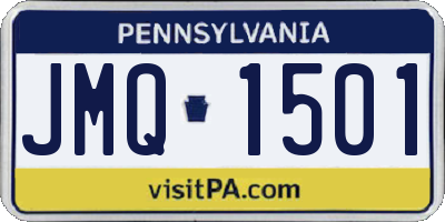 PA license plate JMQ1501