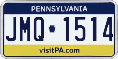 PA license plate JMQ1514