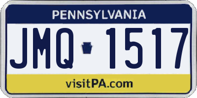PA license plate JMQ1517