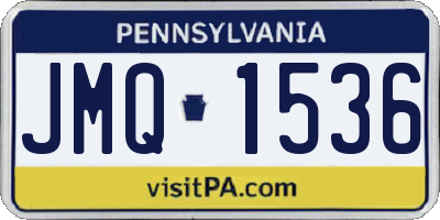 PA license plate JMQ1536