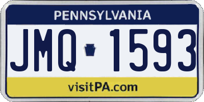 PA license plate JMQ1593