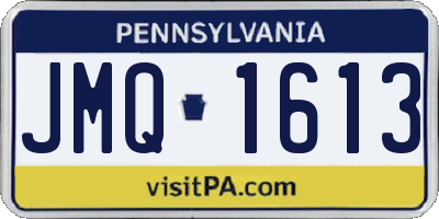 PA license plate JMQ1613