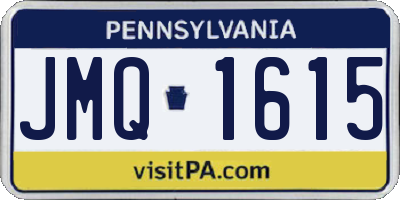 PA license plate JMQ1615