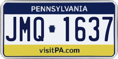 PA license plate JMQ1637