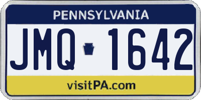 PA license plate JMQ1642