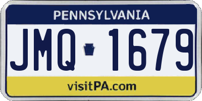 PA license plate JMQ1679