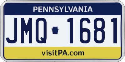 PA license plate JMQ1681