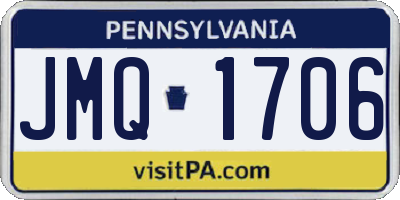 PA license plate JMQ1706