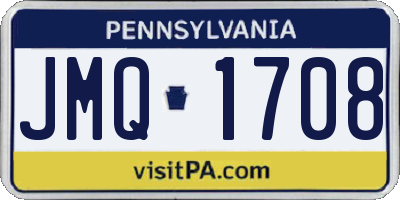 PA license plate JMQ1708