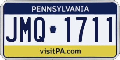 PA license plate JMQ1711