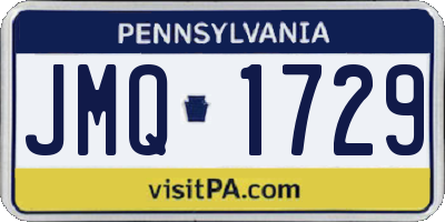 PA license plate JMQ1729
