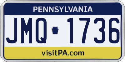 PA license plate JMQ1736