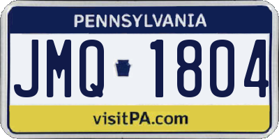 PA license plate JMQ1804